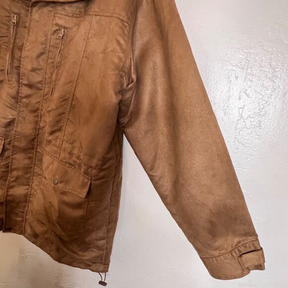 Atlas For Men Ochre Brown Safari Full-Zip Lightweight Jacket L Comfortable Poc - Picture 6 of 16